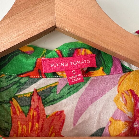 Flying Tomato Summer Journey Floral Mini Dress  Floral Tropical colors Small - Picture 3 of 11